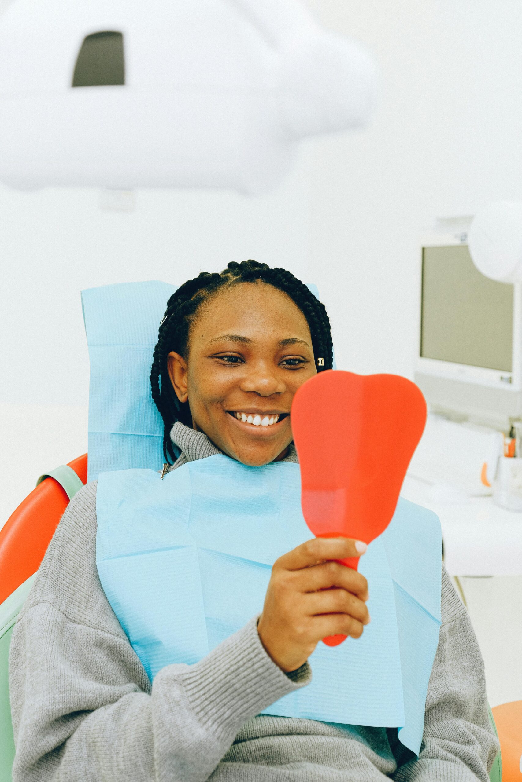 girl getting orthodontic care